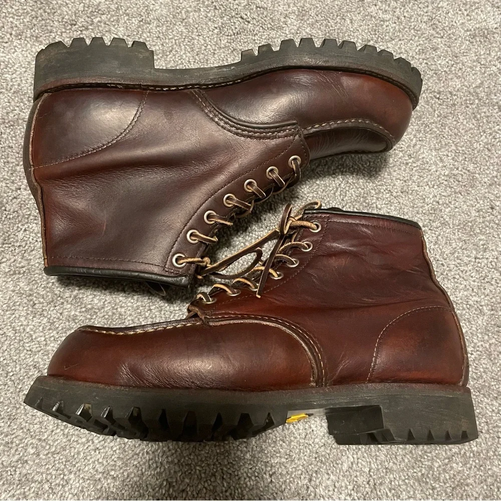 Red Wing 8138 Men's 6-Inch Boot in Briar Oil Slick Leather Moc tow boots - Picture 3 of 6